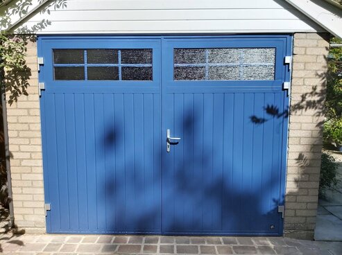 Blue Ryterna Side Hinged Garage Doors